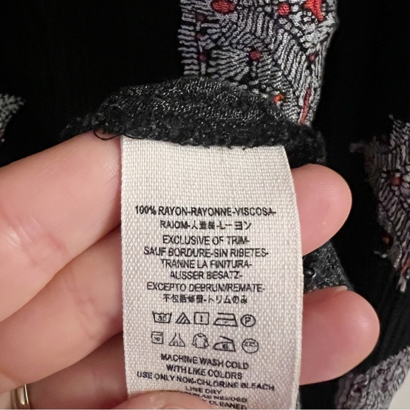 Free People Black medallion Snap Out Of It Tunic Dress Size Small - Picture 7 of 12